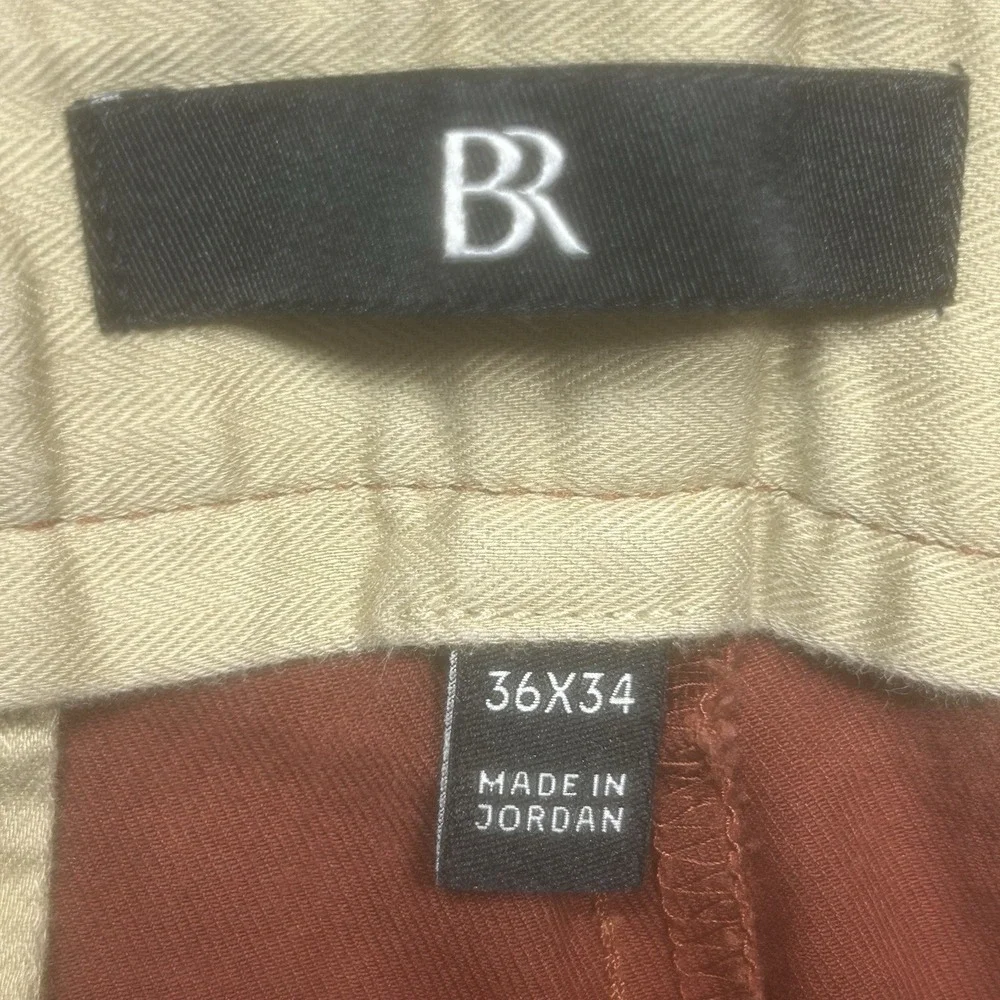 Banana Republic Pants Men's 36x34 Jasper Red Slim Fit Chino Twill Stretch EUC